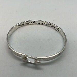 Friendship spring closure sterling silver bracelet